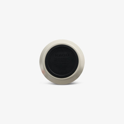Bottom View | 10 Oz Wine Tumbler::Luxe Linen::Built-in coaster
