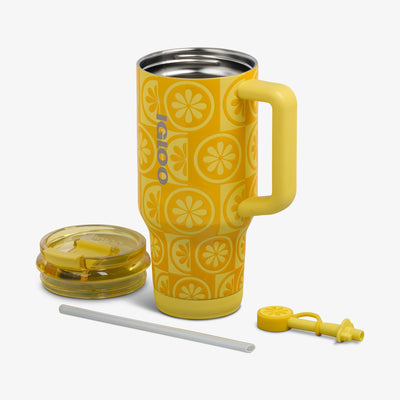 Parts View | 32 Oz Flip ‘n’ Sip Travel Mug::Lemon::