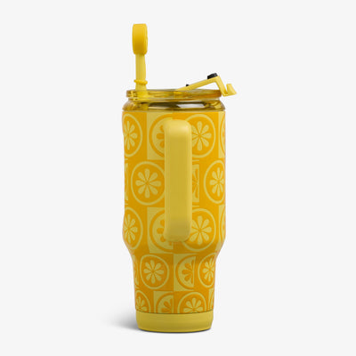 Profile View | 32 Oz Flip ‘n’ Sip Travel Mug::Lemon::
