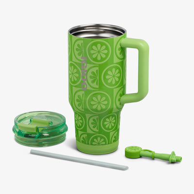 Parts View | 32 Oz Flip ‘n’ Sip Travel Mug::Lime::