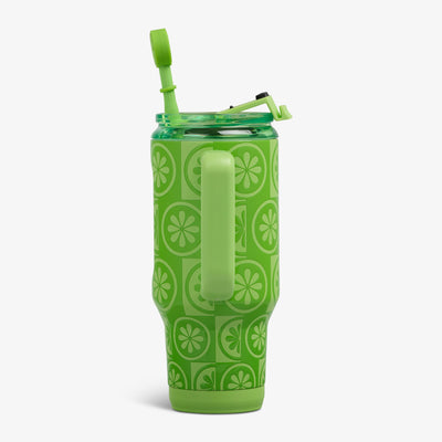 Profile View | 32 Oz Flip ‘n’ Sip Travel Mug::Lime::