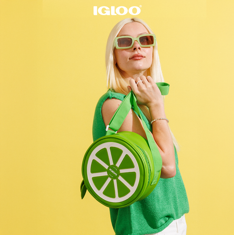 On Model View | Citrus Crossbody Cooler Bag::Lime::