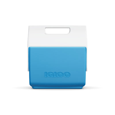 Front View | Retro Little Playmate 7 Qt Cooler::Cyan Blue - Custom::