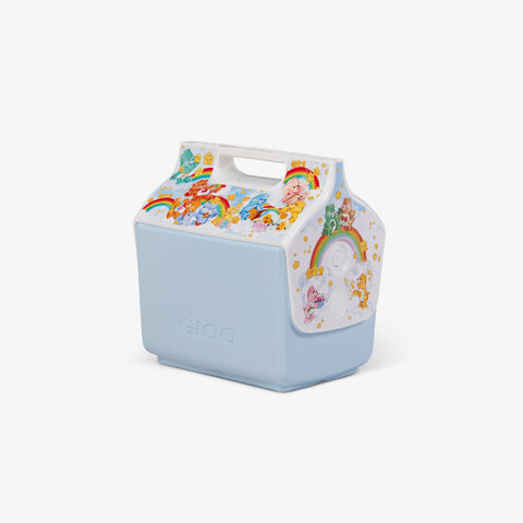 Angle View | The Care Bears™ Clouds Little Playmate 7 Qt Cooler::::Original side-push button