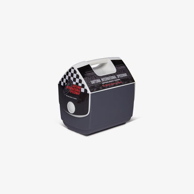 Angle View | NASCAR Daytona International Speedway Playmate Pal 7 Qt Cooler::::Push-button lid::::Made in the USA