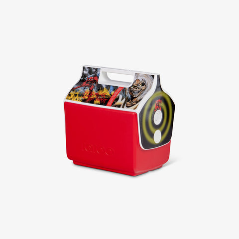 Angle View | Iron Maiden The Number of the Beast Little Playmate 7 Qt Cooler::::Original side-push button