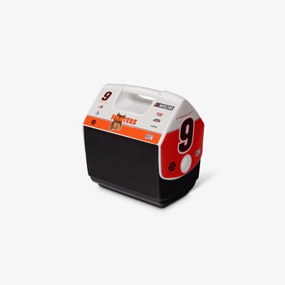 Angle View | NASCAR Chase Elliott Hooters Playmate Pal 7 Qt Cooler::::Iconic tent-top design