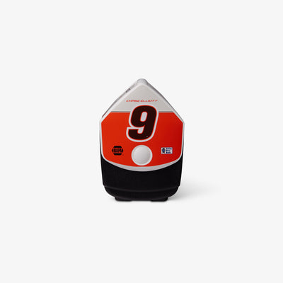 Side View | NASCAR Chase Elliott Hooters Playmate Pal 7 Qt Cooler::::Push-button lid