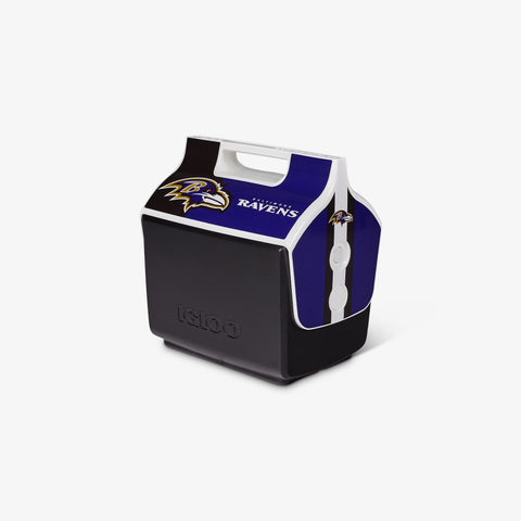 Angle View | Baltimore Ravens Little Playmate 7 Qt Cooler::::Trademarked tent-top design