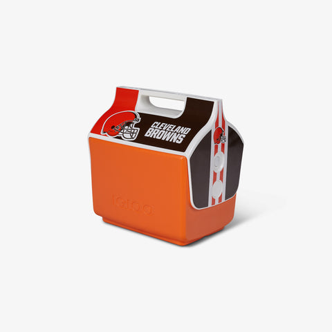 Angle View | Cleveland Browns Little Playmate 7 Qt Cooler::::Trademarked tent-top design