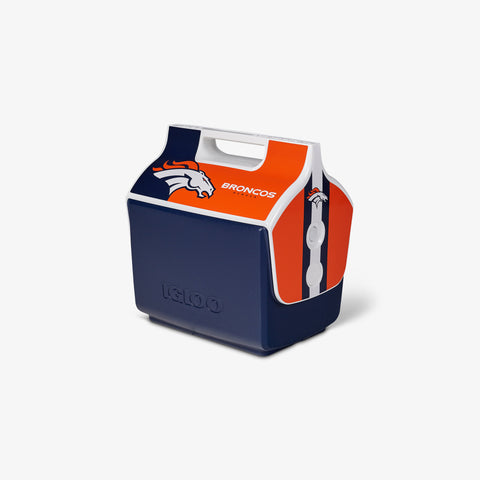 Angle View | Denver Broncos Little Playmate 7 Qt Cooler::::Trademarked tent-top design