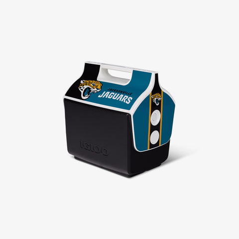 Angle View | Jacksonville Jaguars Little Playmate 7 Qt Cooler::::Trademarked tent-top design