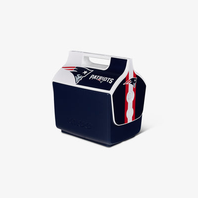 Angle View | New England Patriots Little Playmate 7 Qt Cooler::::Trademarked tent-top design