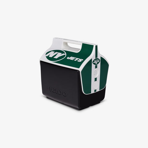 Angle View | New York Jets Little Playmate 7 Qt Cooler::::Trademarked tent-top design