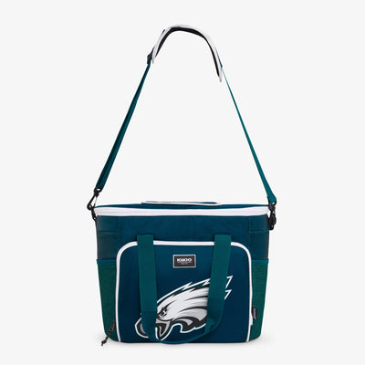 Strap View | Philadelphia Eagles Tailgate Tote::::Adjustable, padded shoulder strap