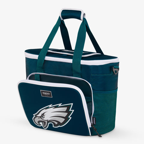 Angle View | Philadelphia Eagles Tailgate Tote::::Storage pockets