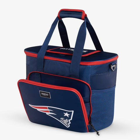 Angle View | New England Patriots Tailgate Tote::::Storage pockets
