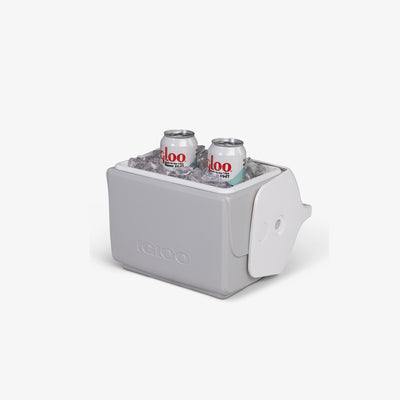 Open View | Little Playmate 7 Qt Cooler::Gray/Aqua::THERMECOOL™ Insulation