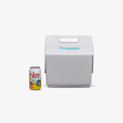 Size View | Little Playmate 7 Qt Cooler::Gray/Aqua::Holds up to 9 cans