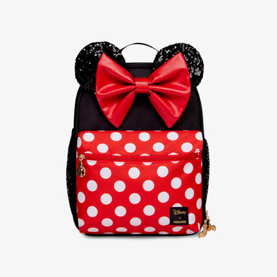 Front View | Disney Minnie Mouse Mini Convertible Backpack Cooler::::Additional storage pocket