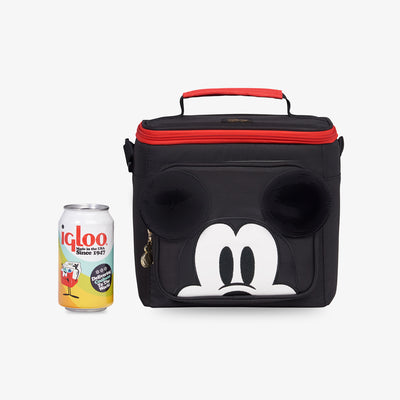 Size View | Disney Mickey Mouse Square Lunch Cooler Bag::::Holds up to 9 cans