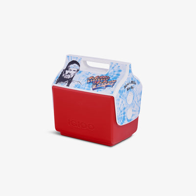 Angle View | Willie Nelson Little Playmate 7 Qt Cooler::Red::Original side-push button