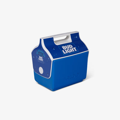Angle View | Bud Light Little Playmate 7 Qt Cooler::::Trademarked tent-top design