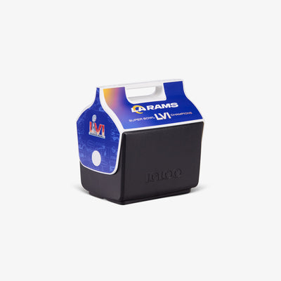 Angle View | Super Bowl LVI Champions Los Angeles Rams Little Playmate 7 Qt Cooler::::Trademarked tent-top design