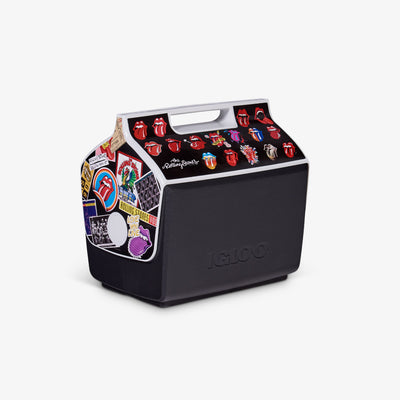Angle View | The Rolling Stones Tongue Logo Evolution Playmate Classic 14 Qt Cooler::::Trademarked tent-top design