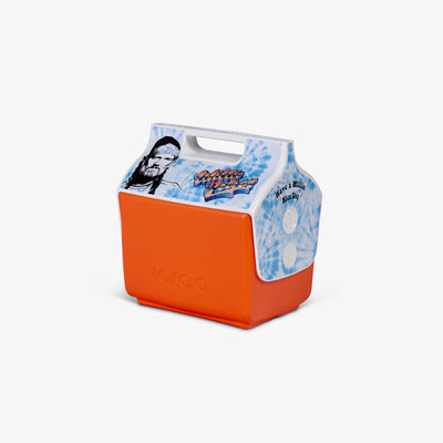 Angle View | Willie Nelson Little Playmate 7 Qt Cooler::Orange::Original side-push button