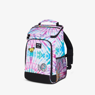 Angle View | Good Ol’ Grateful Dead 24-Can Backpack Cooler::::Hydration pockets