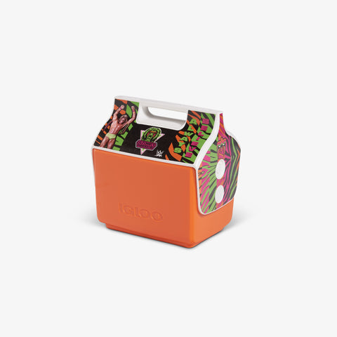 Angle View | WWE Ultimate Warrior Little Playmate 7 Qt Cooler::::Trademarked tent-top design