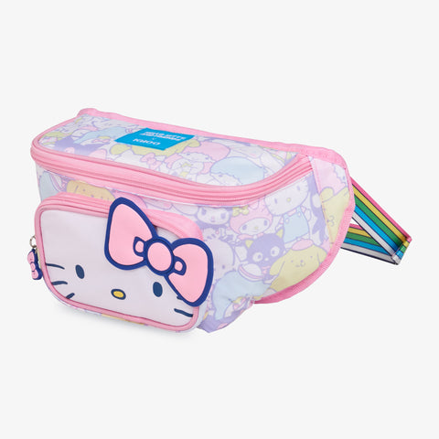 Angle View | Hello Kitty® and Friends BFF Fanny Pack::::Adjustable strap w/rainbow print