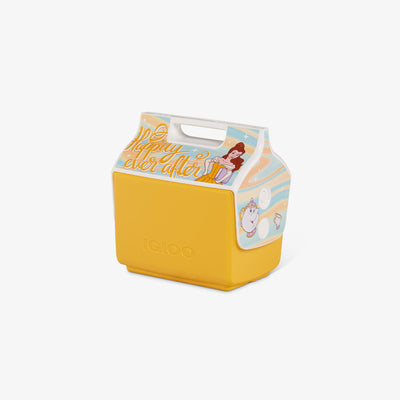 Angle View | Disney Princess Belle Little Playmate 7 Qt Cooler::::Original side push-button