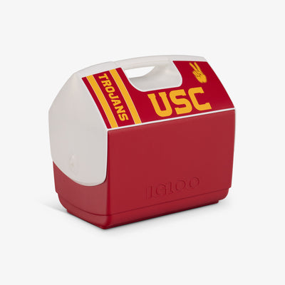 Angle View | University of Southern California Playmate Elite 16 Qt Cooler::::Push-button lid