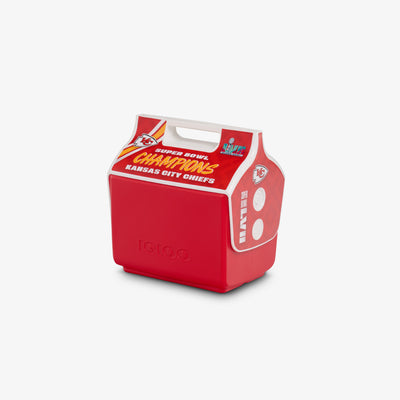 Angle View | Super Bowl LVII Champions Kansas City Chiefs Little Playmate 7 Qt Cooler::::Original side push-button