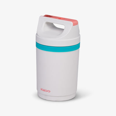 Angle View | Retro Playmate Half Gallon Jug::White::Easy-carry handle