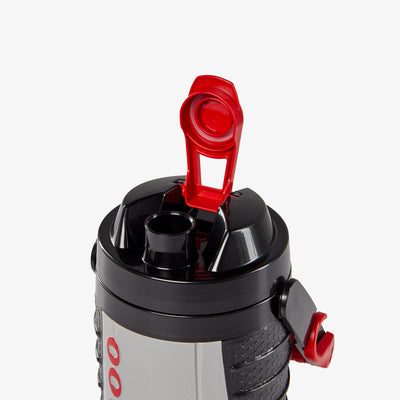 Spout View | PROformance 1 Quart Water Jug::Gray/Red Heat::Wide mouth opening 