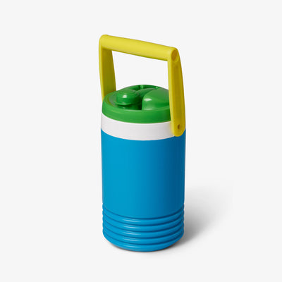 Handle View | Retro Half Gallon Jug::Fiesta Blue::Rounded carry handle