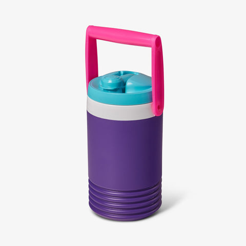 Handle View | Retro Half Gallon Jug::Purple::Rounded carry handle