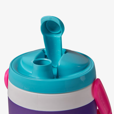 Spout View | Retro Half Gallon Jug::Purple::Easy Pour Spout