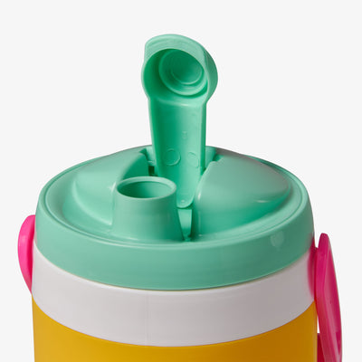 Spout View | Retro Half Gallon Jug::Yellow::Easy Pour Spout