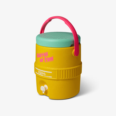 Angle View | Barrel of Fun 2 Gallon Jug::Yellow