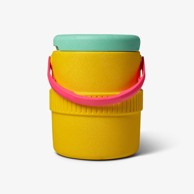 Back View | Barrel of Fun 2 Gallon Jug::Yellow