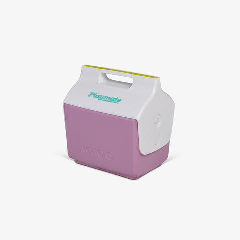 Angle View | Little Playmate 7 Qt Cooler::Tea Rose::Trademarked tent-top design