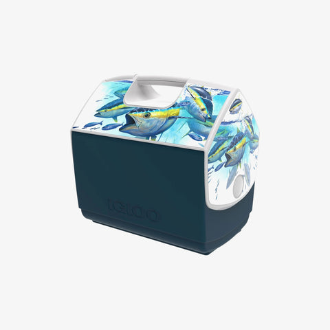 Angle View | Amadeo Bachar Playmate Elite Yellowfin Foamer 16 Qt Cooler