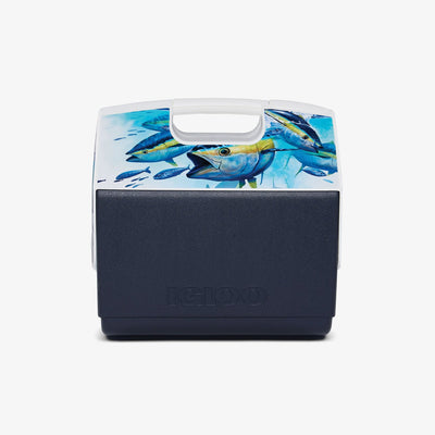 Back View | Amadeo Bachar Playmate Elite Yellowfin Foamer 16 Qt Cooler