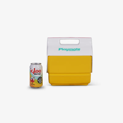 Size View | Retro Limited Edition Playmate Mini 4 Qt Cooler::Yellow::Holds up to 6 cans
