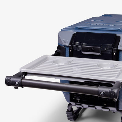 Tray View | Trailmate Journey 70 Qt Cooler::Rugged Blue::Telescoping, double-trigger handle