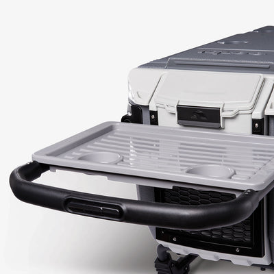 Tray View | Trailmate Journey 70 Qt Cooler::Gray/Black::Telescoping, Glide™ handle